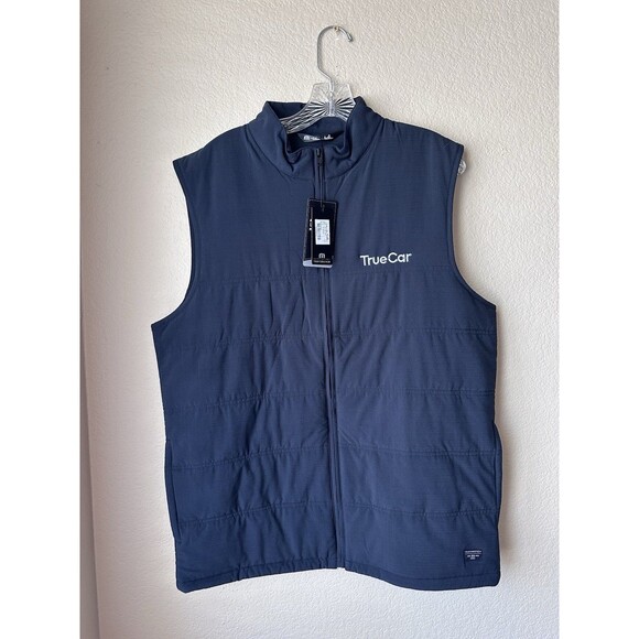 New Travis Matthew Men’s Size Large Cold Bay Vest Black Puffer - Picture 1 of 8